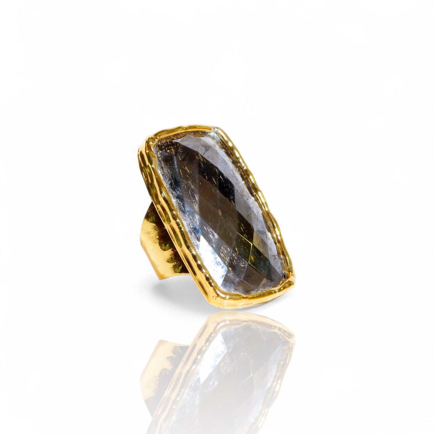 Rectangular Labradorite Ring