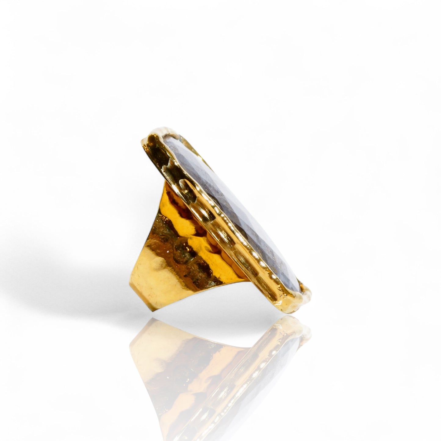 Rectangular Labradorite Ring