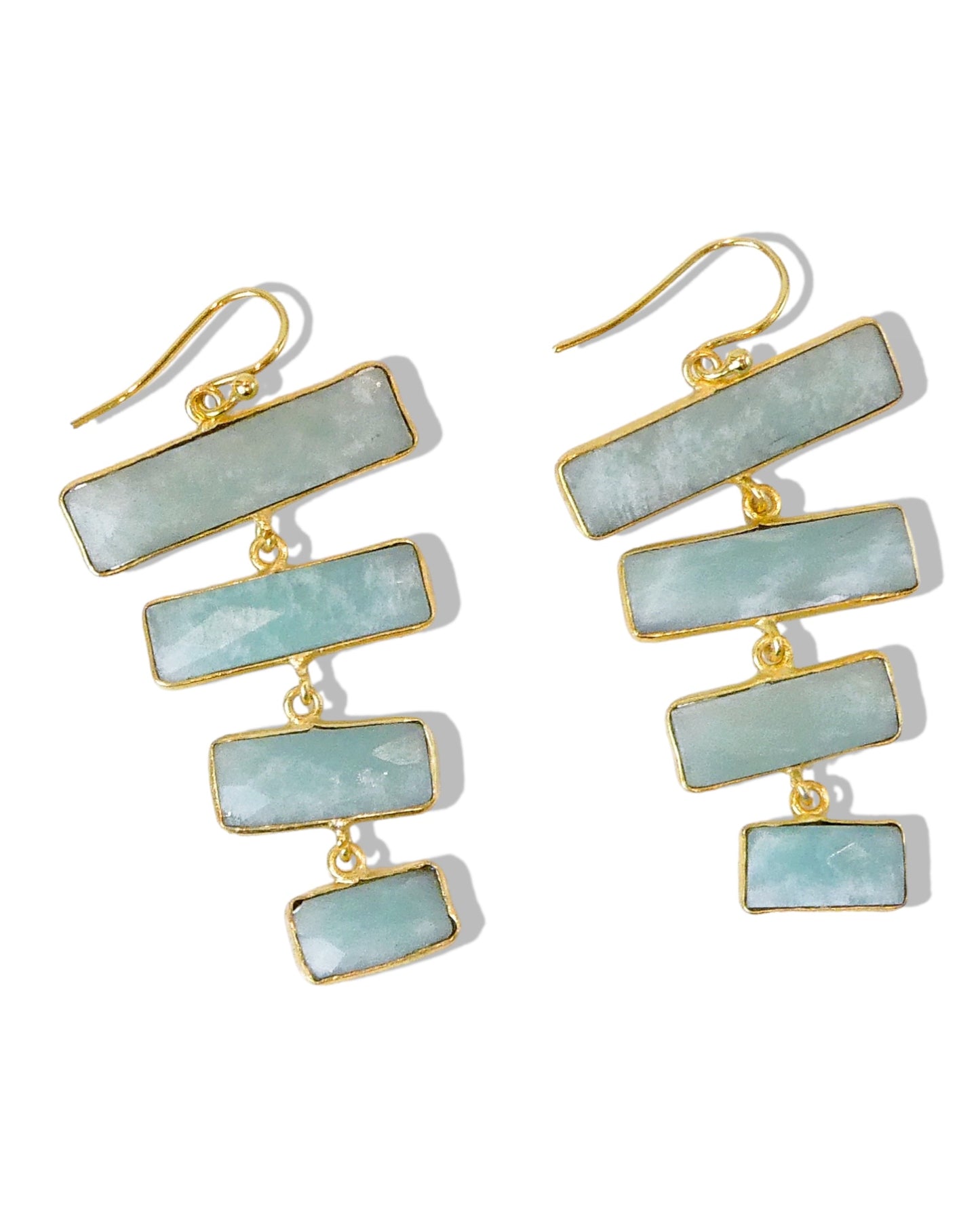 Gemstone Mobile Drop Earrings on Sterling Silver gold fill