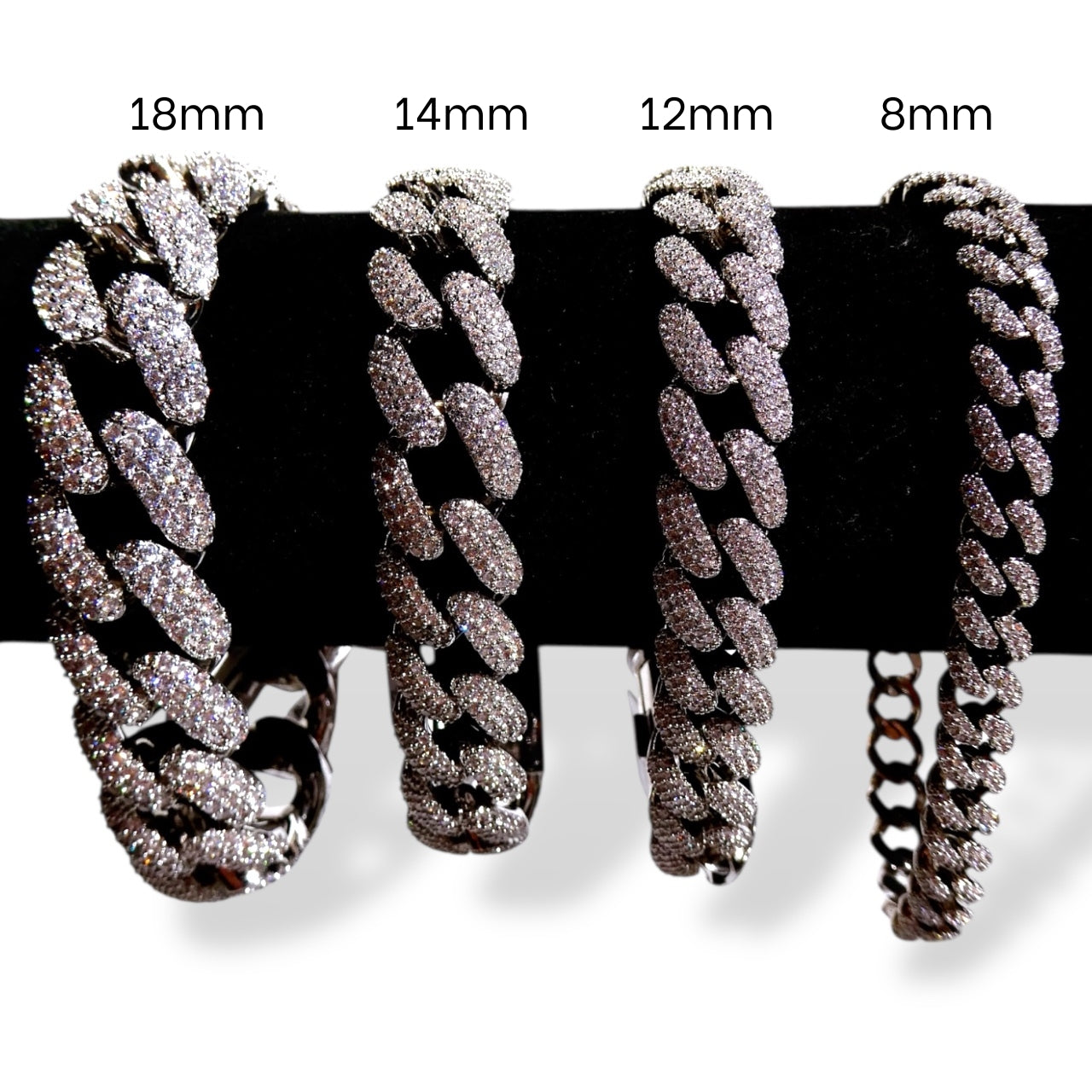 Men’s 8mm Pavé Cuban Chain Bracelet