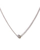 14k White Gold Tiny Diamond Bezel Necklace