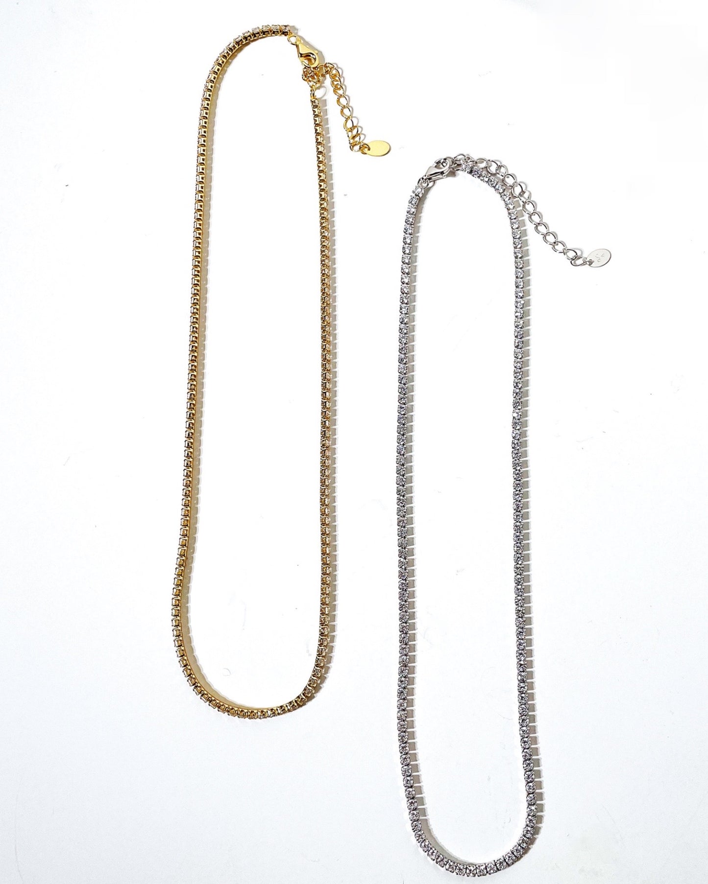 Sterling Silver Tennis Necklaces