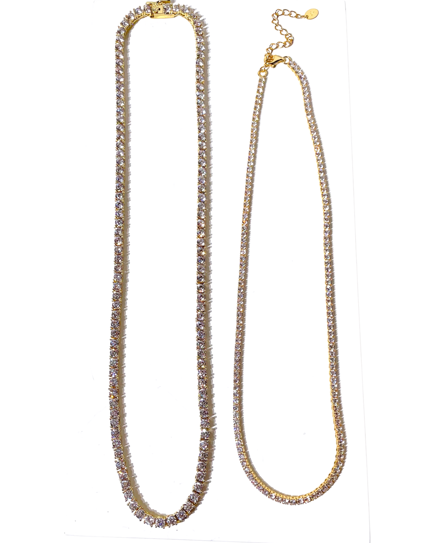 Tennis Necklaces in Gold-fill