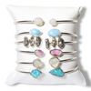 Rounded Opal Sterling Silver Cuff