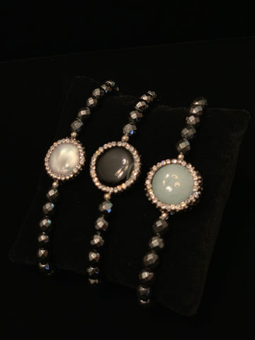 ON SALE-Classic Hematite Crystal Bracelet