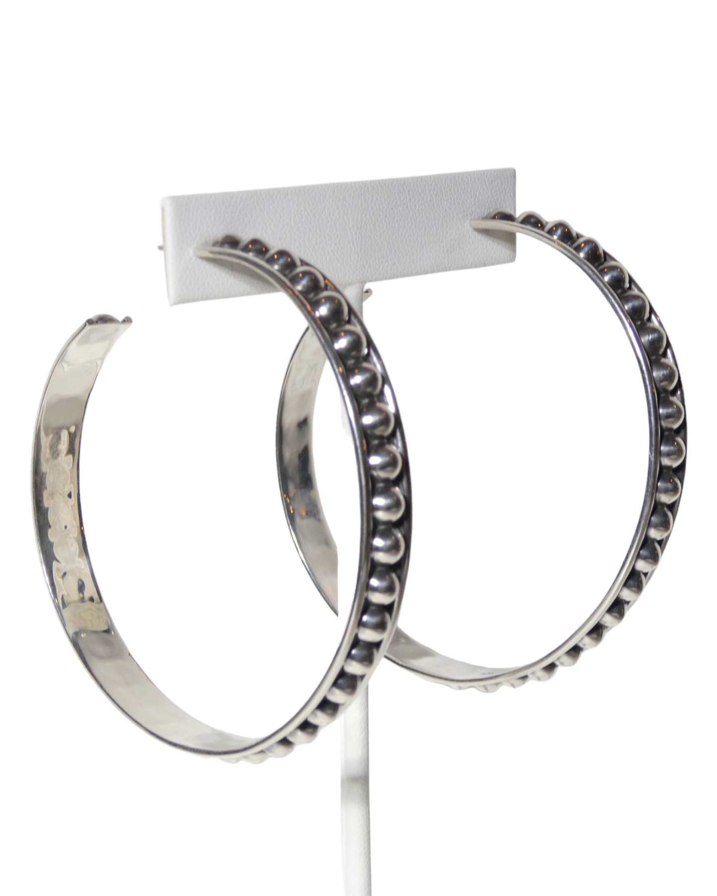 Sterling Silver Ball Hoop Earrings