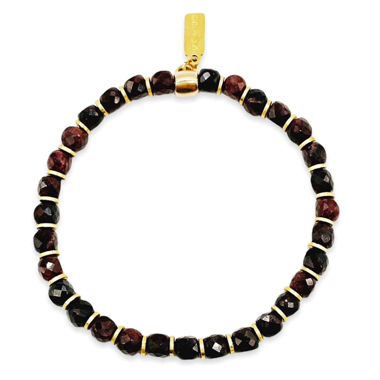 Squared Bead Natural Gemstone Bracelet 1