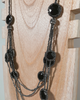 Long Hematite and Natural Gemstone Layered Necklaces