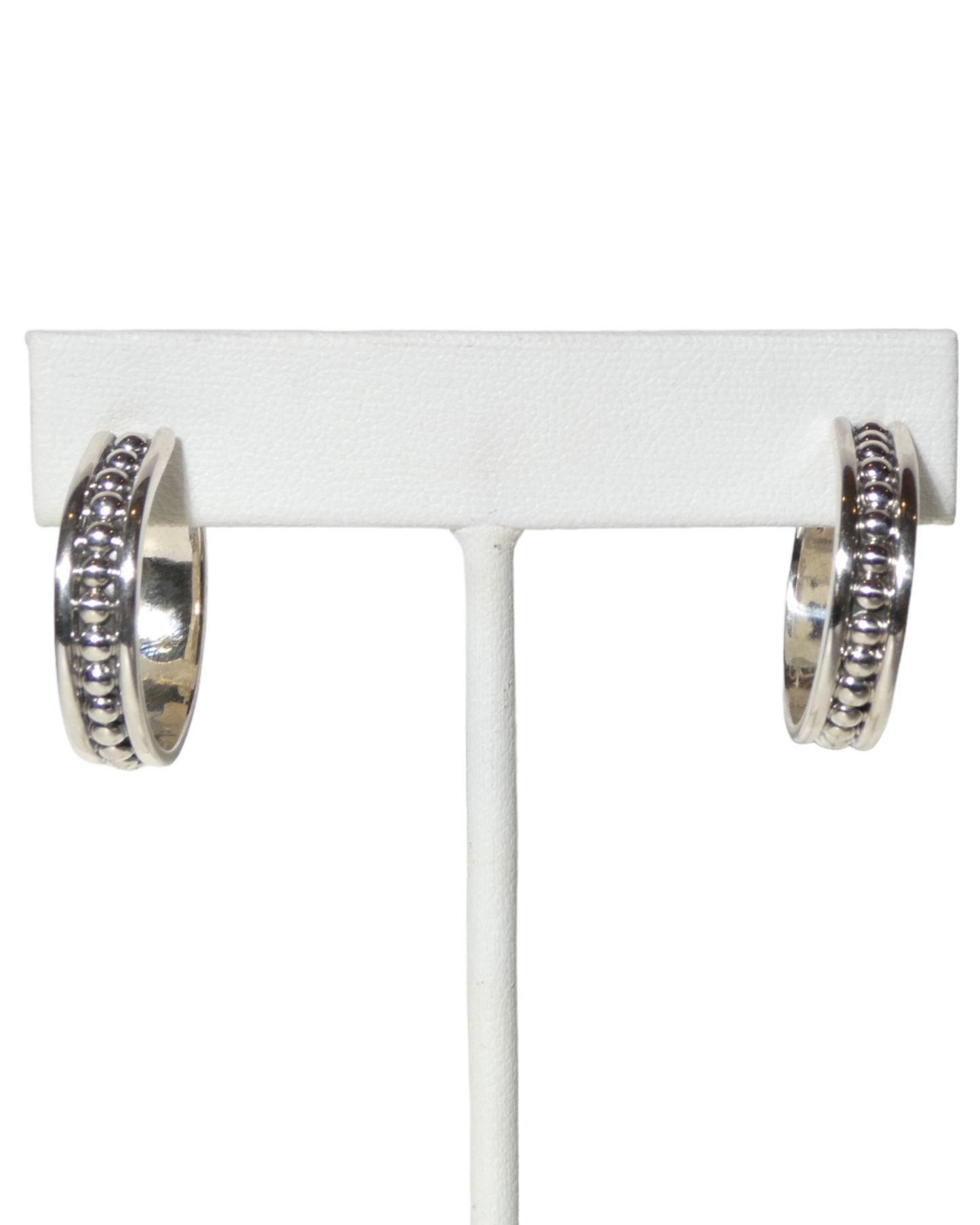 Sterling Silver Ball Hoop Earrings