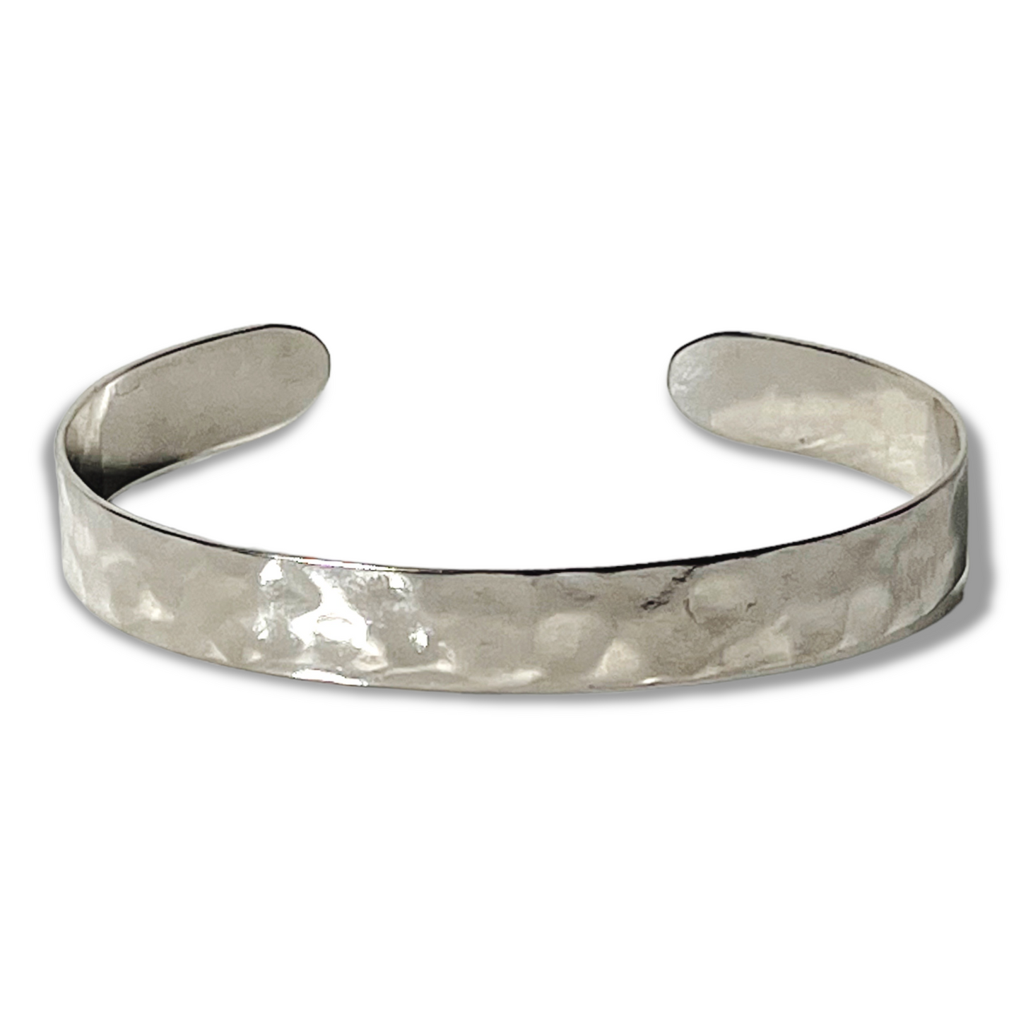 Thin Sterling Silver Hammered Cuff