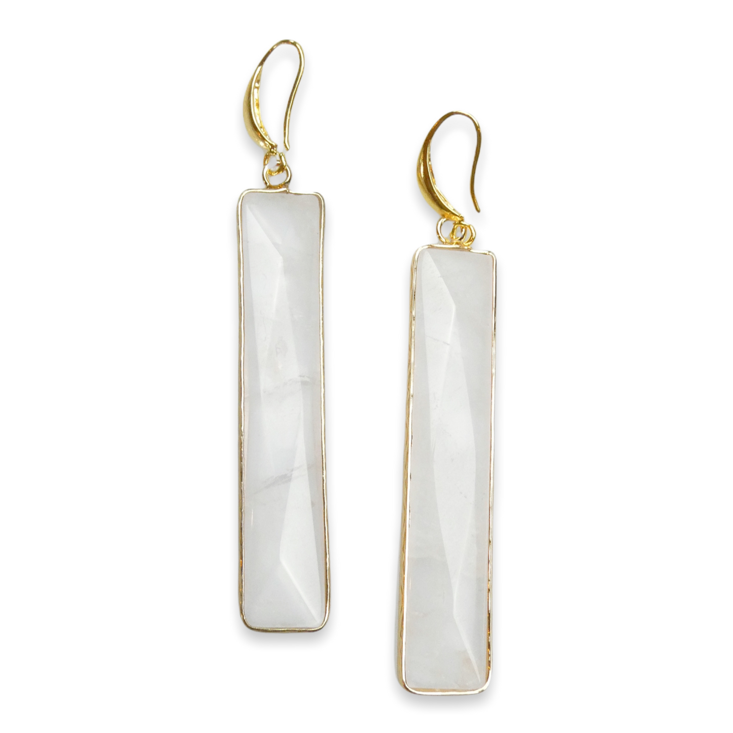 Medium Long Gemstone Drop Earrings - More Colors