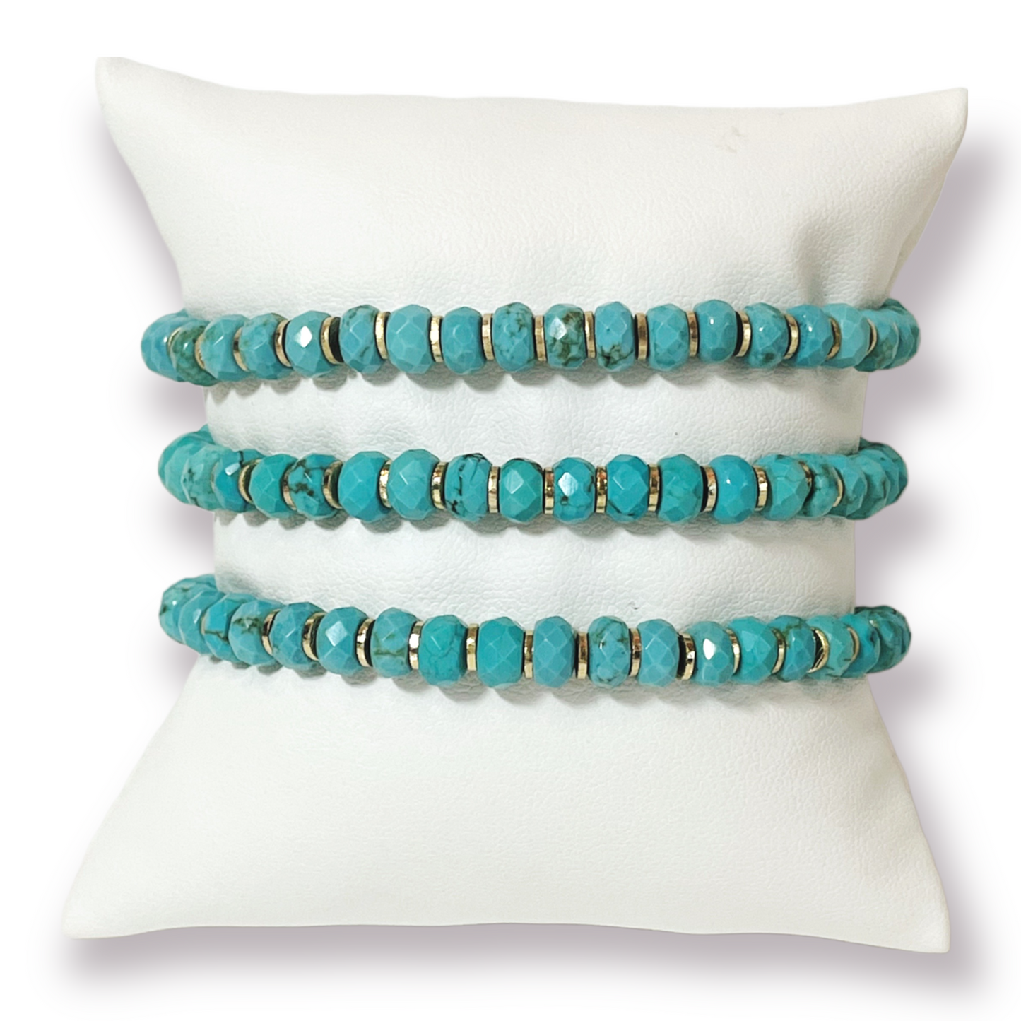 One Turquoise Natural Gemstone Bracelet