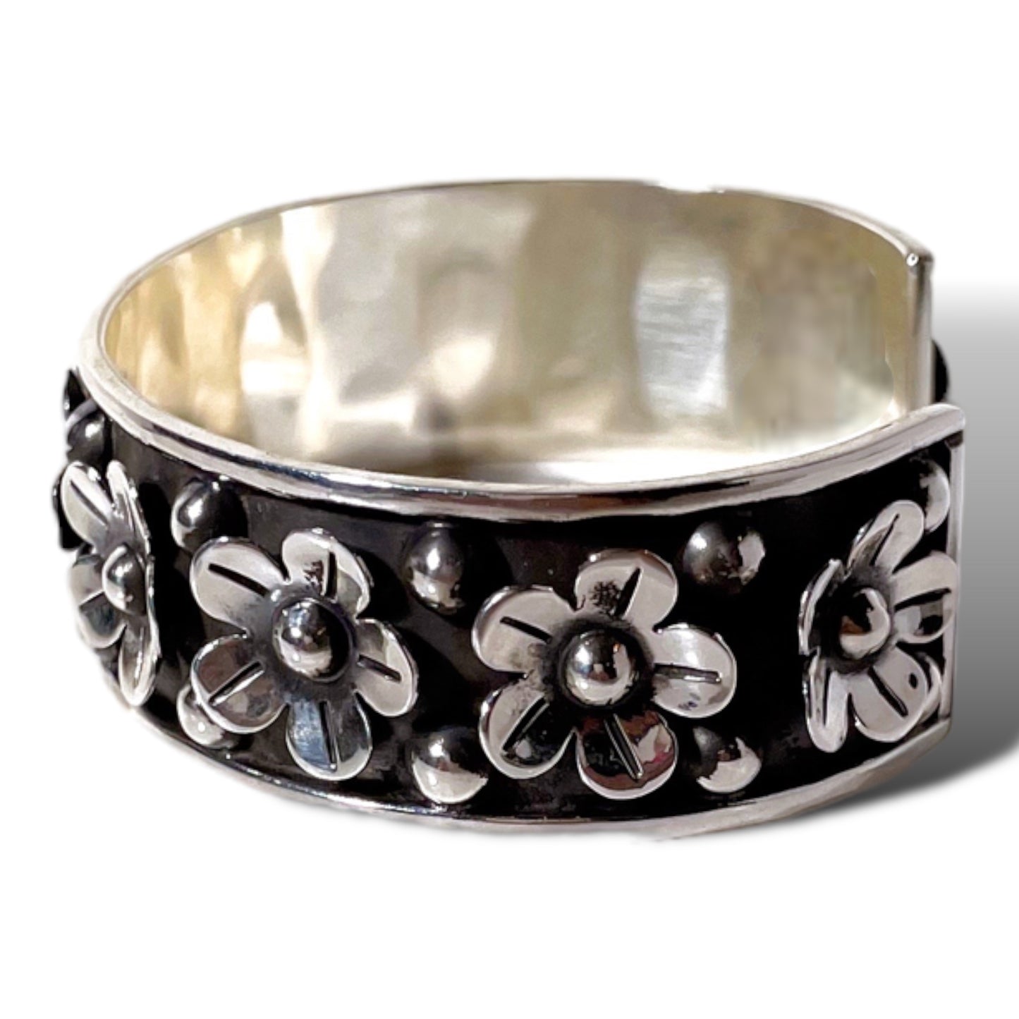 Floral Sterling Silver Cuff