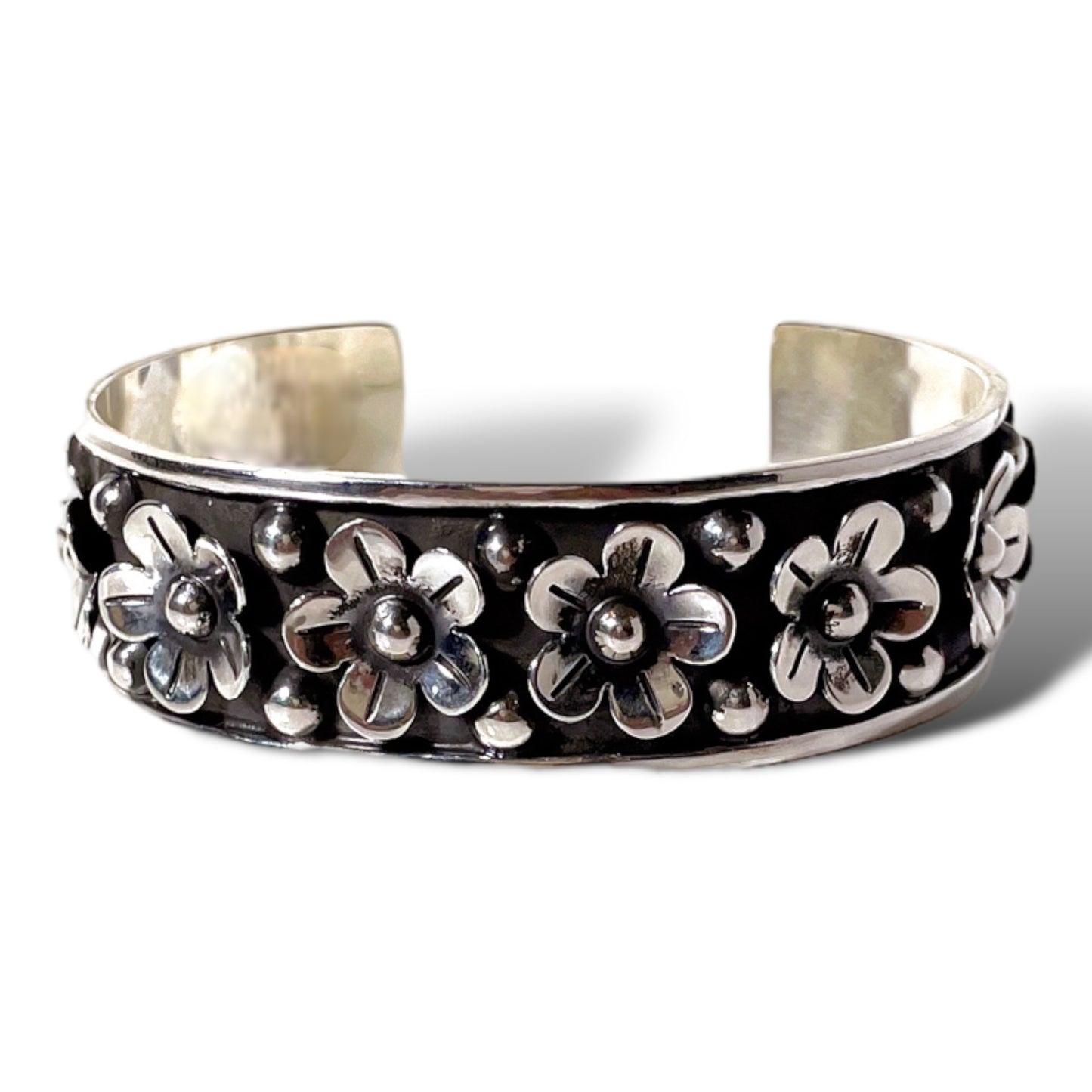 Floral Sterling Silver Cuff