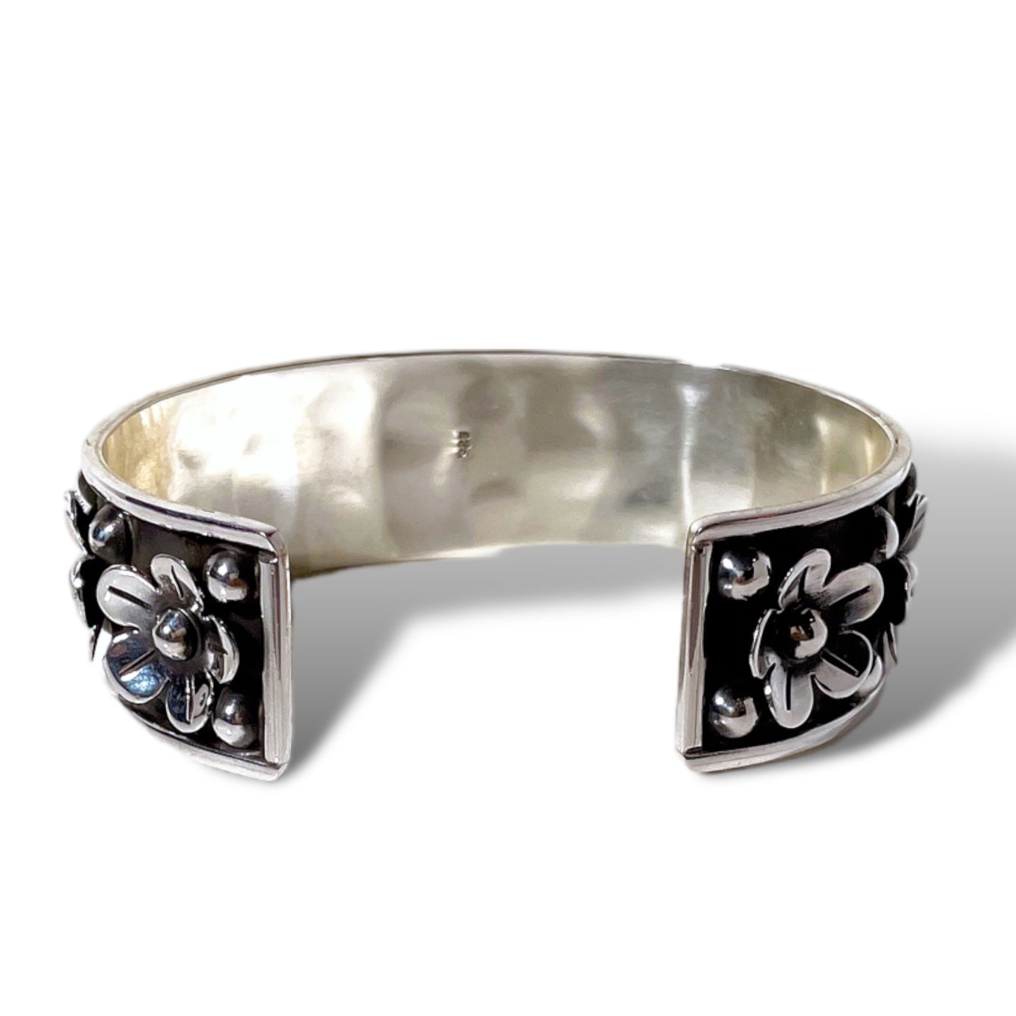 Floral Sterling Silver Cuff