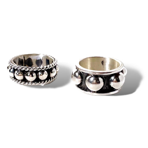 Sterling Silver Ball Rings