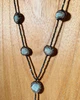 Long Hematite and Natural Gemstone Lariat Necklaces