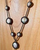 Long Hematite and Natural Gemstone Lariat Necklaces