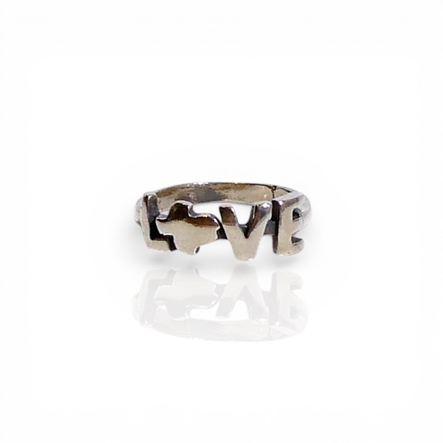 Texas State Love Ring in Sterling Silver