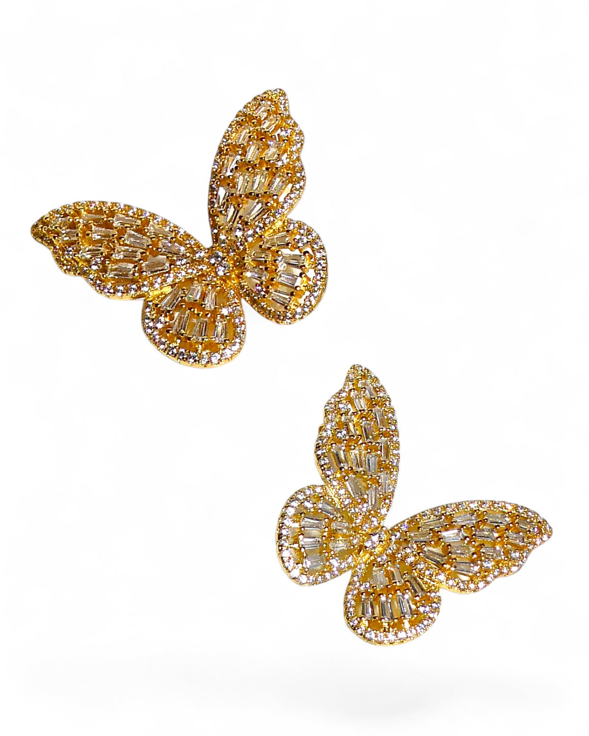 Crystal Butterfly Statement Earrings