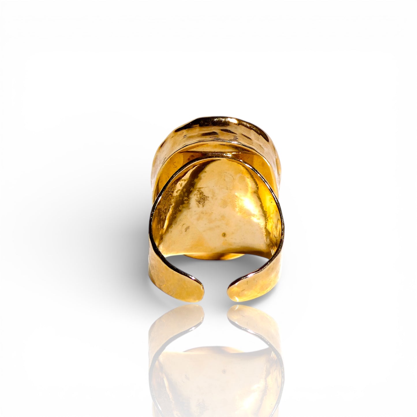 Oval Black Rutilated Quartz Ring