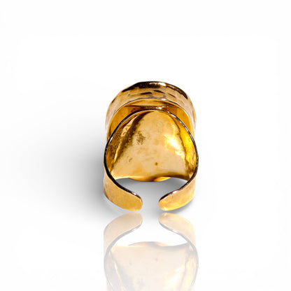 Oval Black Rutilated Quartz Ring