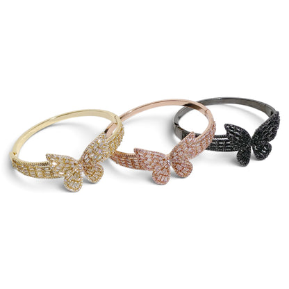 Crystal Butterfly Cuff Bracelet