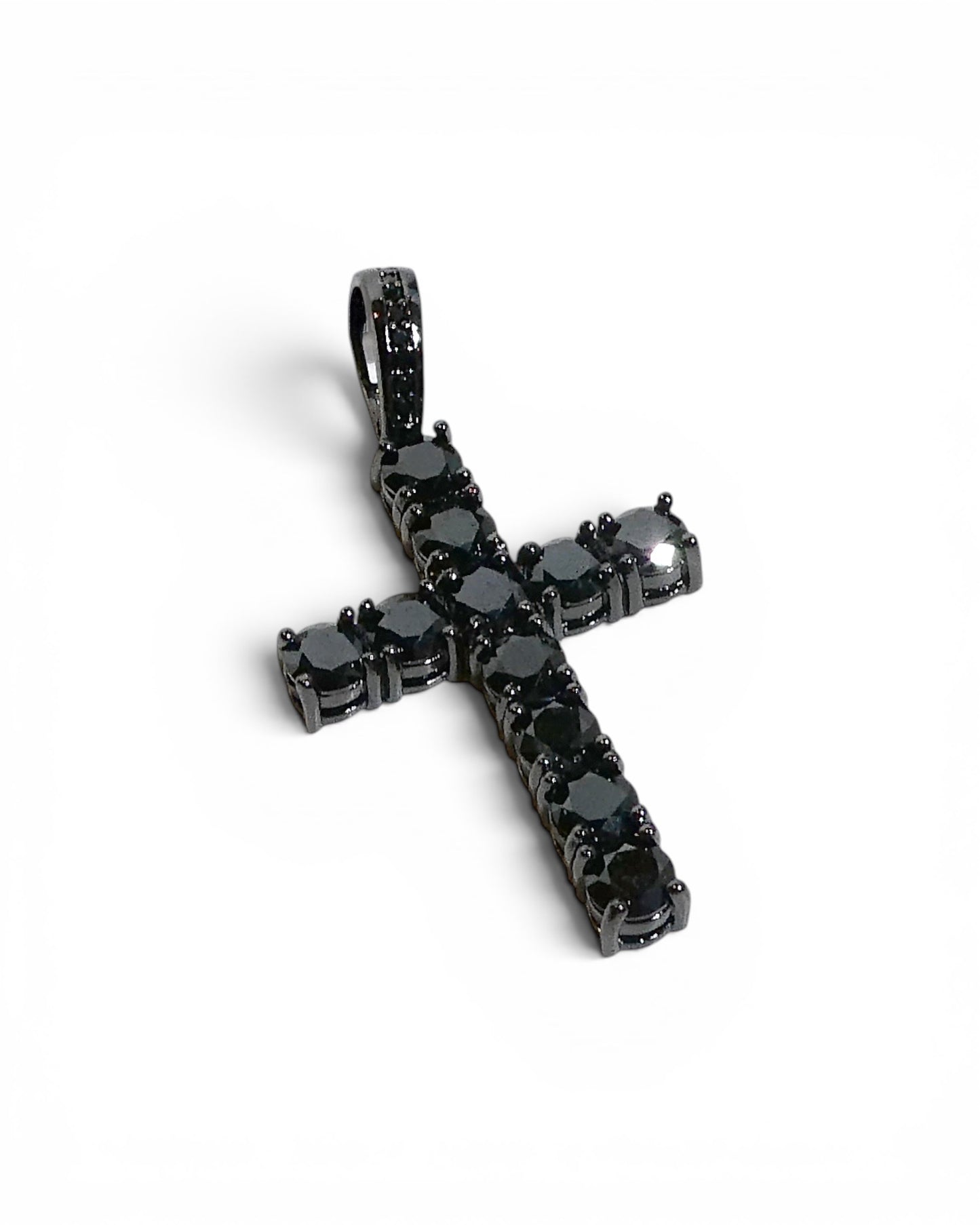 Large Black Crystal Pendant