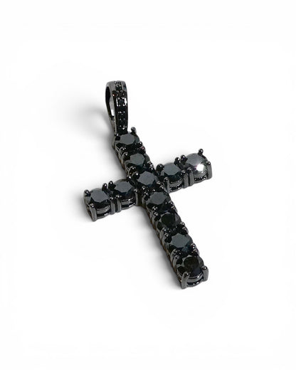 Large Black Crystal Pendant