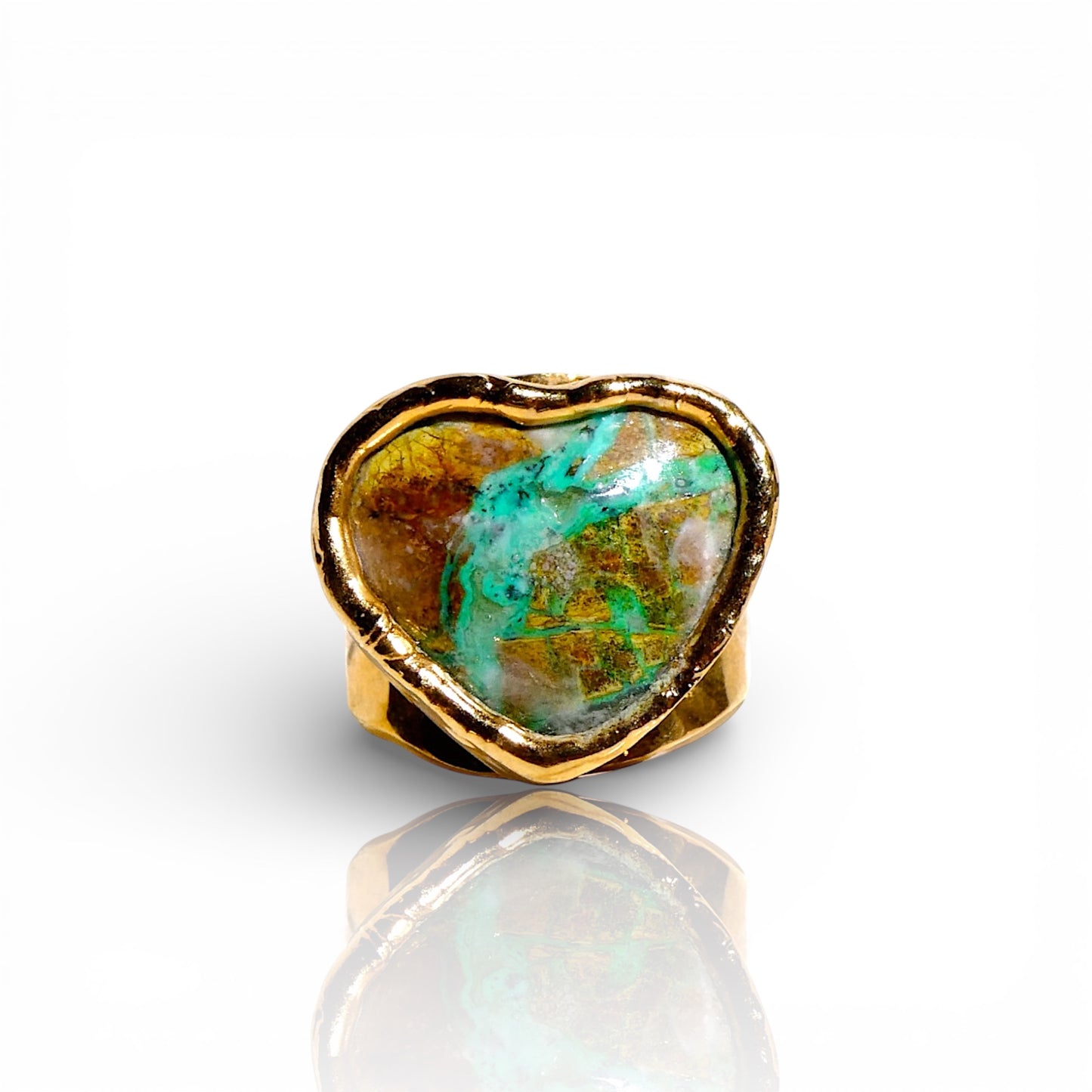 Natural Turquoise Heart Ring
