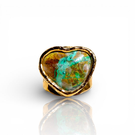 Natural Turquoise Heart Ring