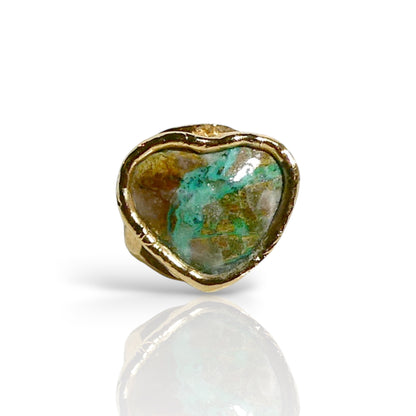Natural Turquoise Heart Ring