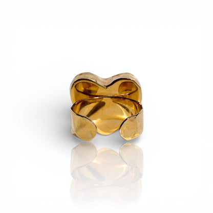 Natural Larimar Heart Ring