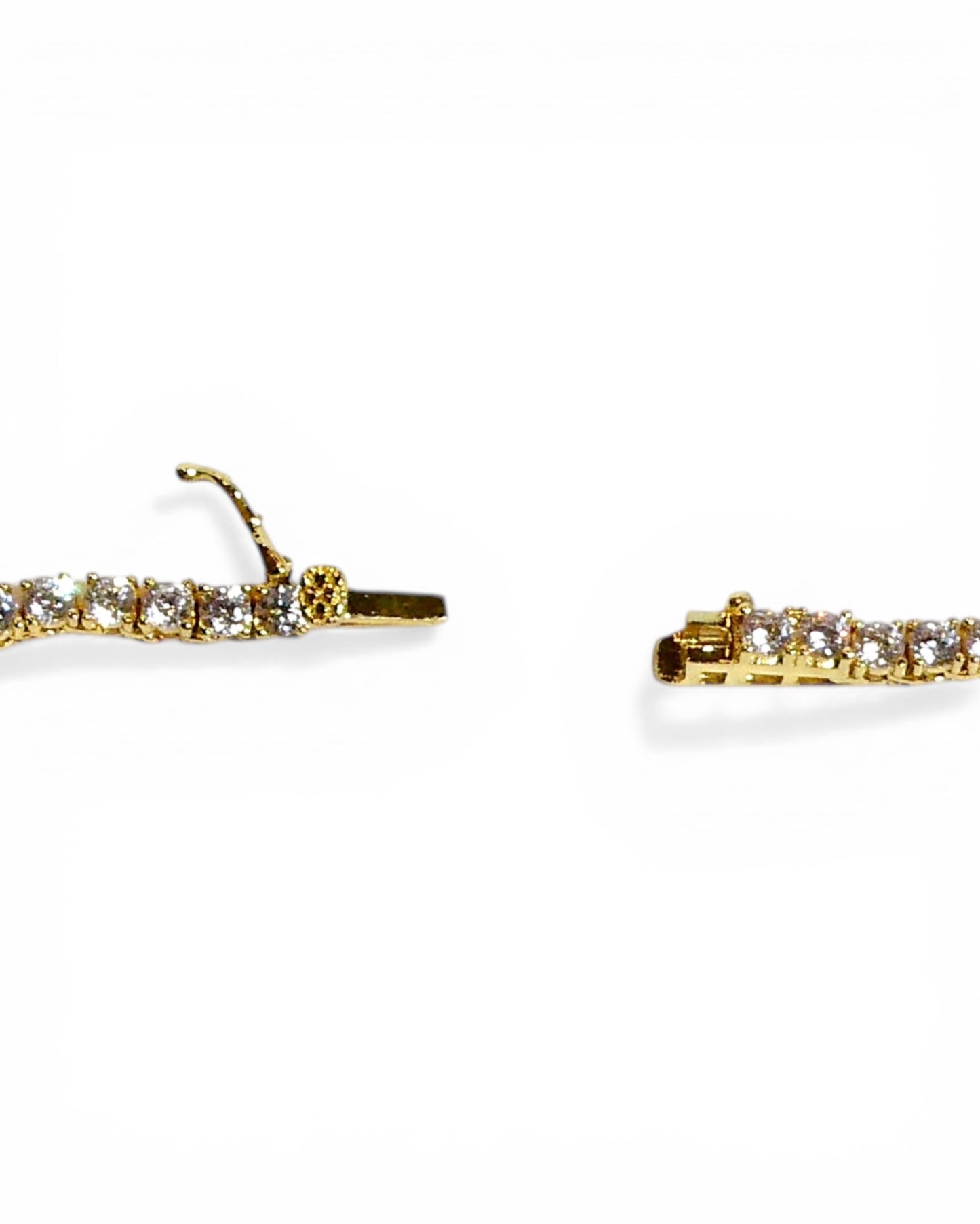 Gold Crystal Tennis Necklace