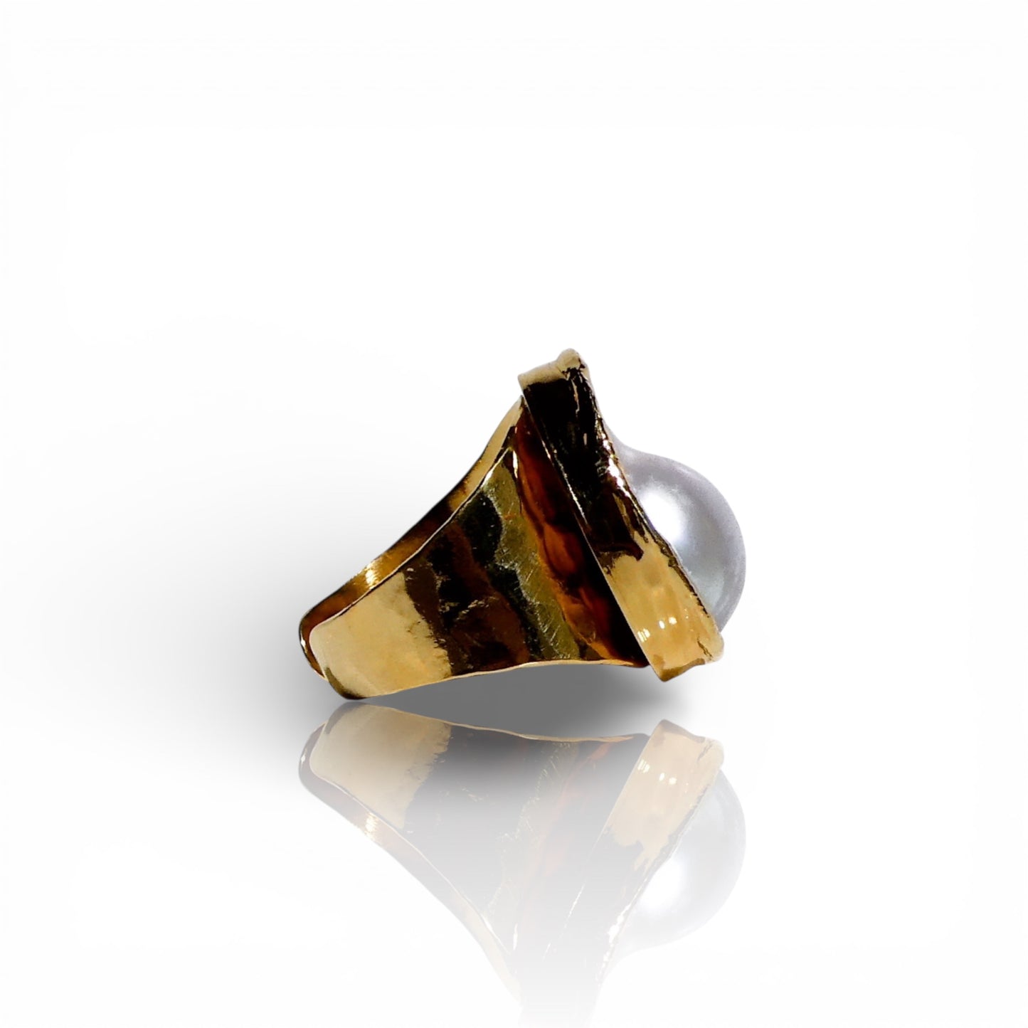 Teardrop Baroque Pearl Ring