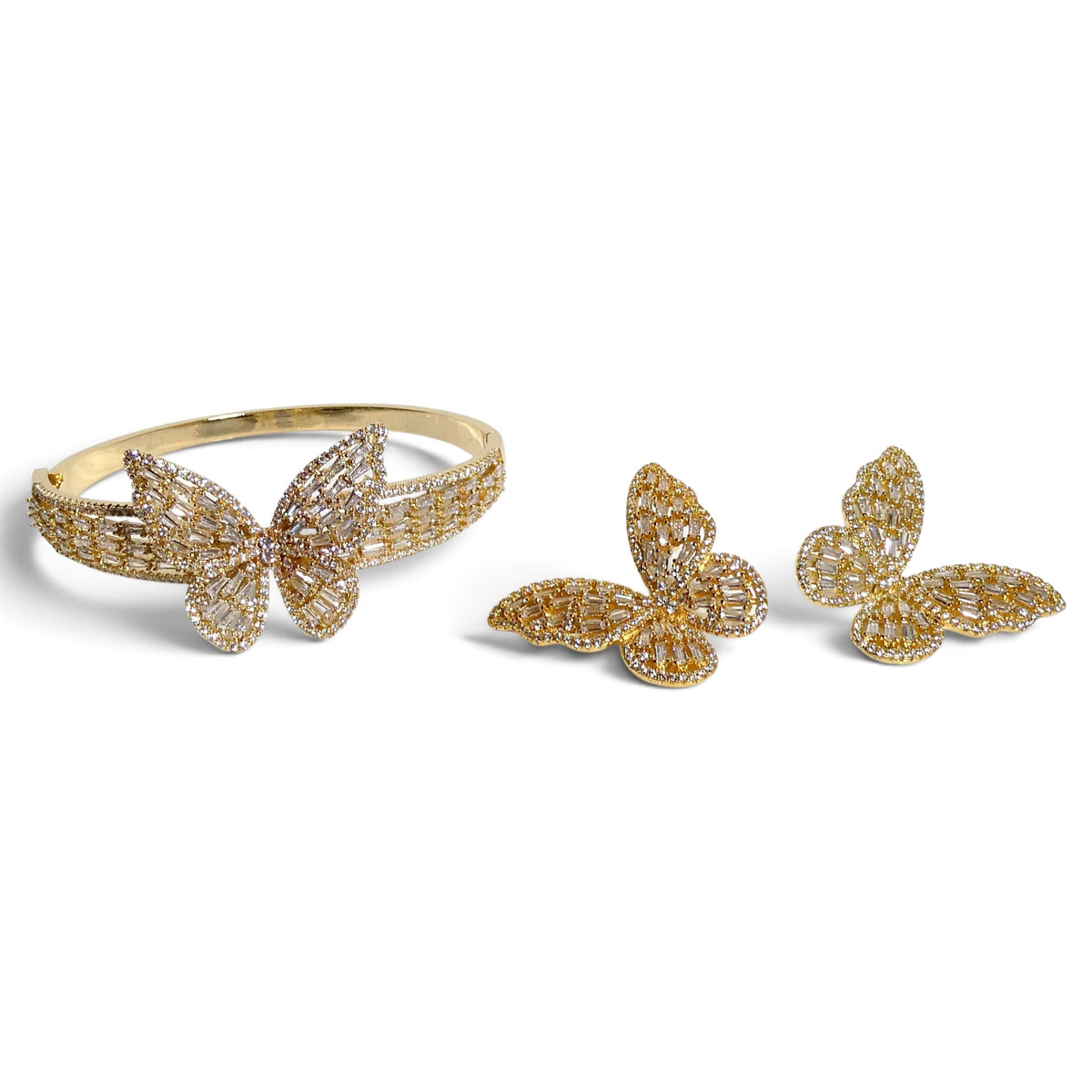 Crystal Butterfly Cuff Bracelet