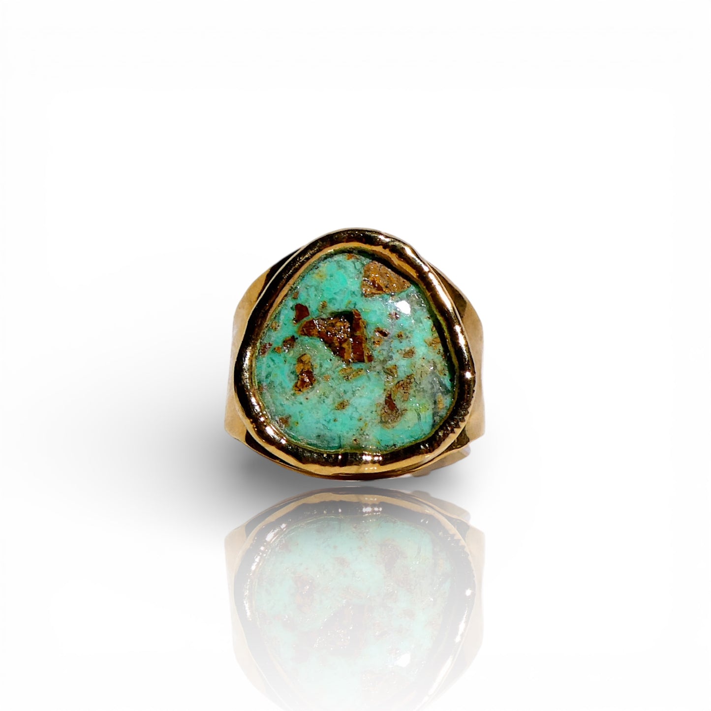 Natural Turquoise Teardrop Ring