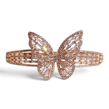 Crystal Butterfly Cuff Bracelet