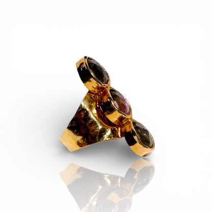 Watermelon Tourmaline Statement Ring