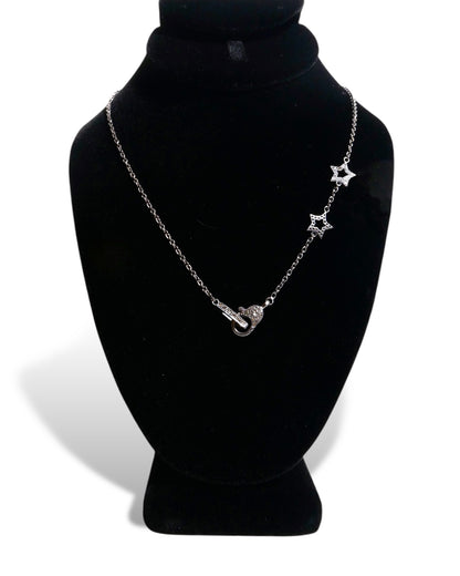 NEW Asymmetrical Star Chain with Diamond Clasp