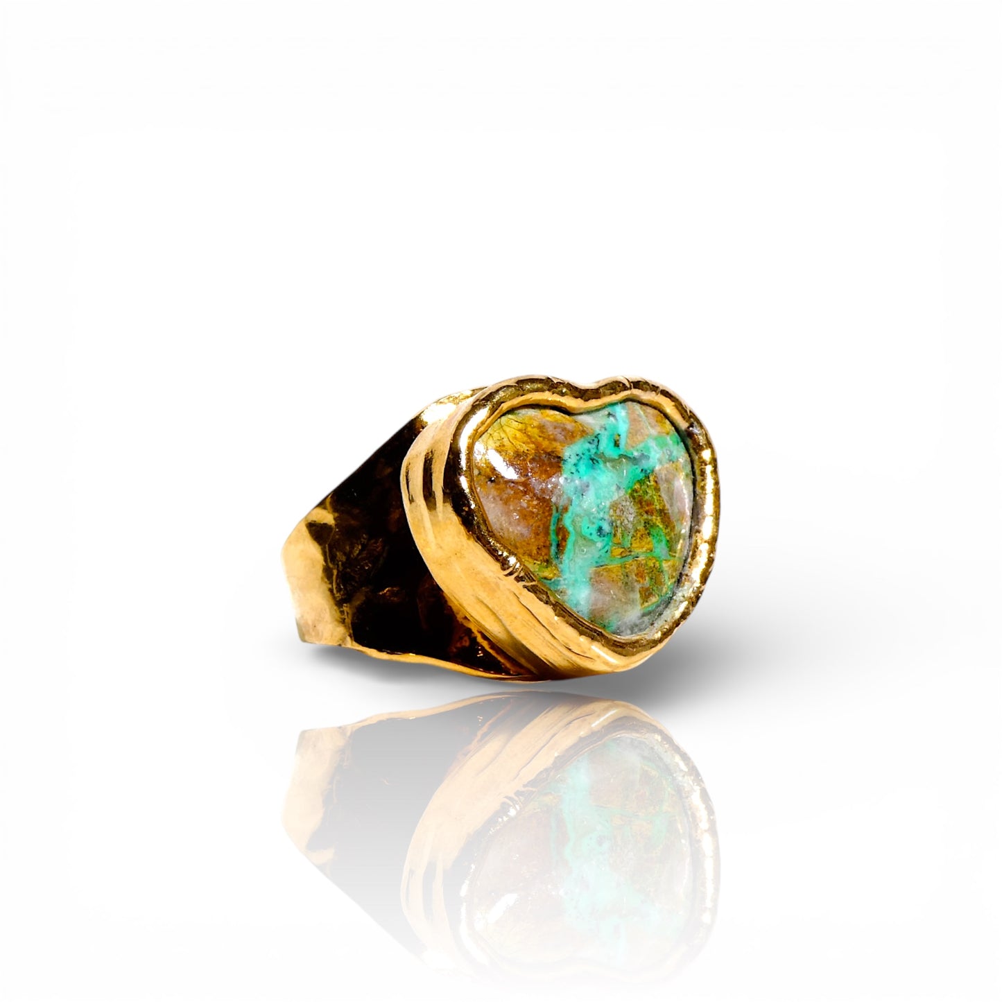 Natural Turquoise Heart Ring