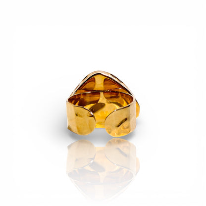 Pink Tourmaline Triangle Ring