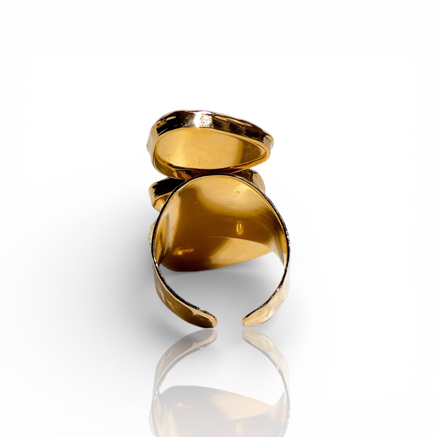 Stacked Blue Chalcedony Statement Ring