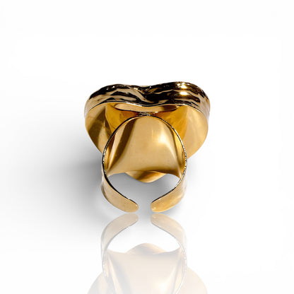 Heart-Shaped Mother of Pearl Ring