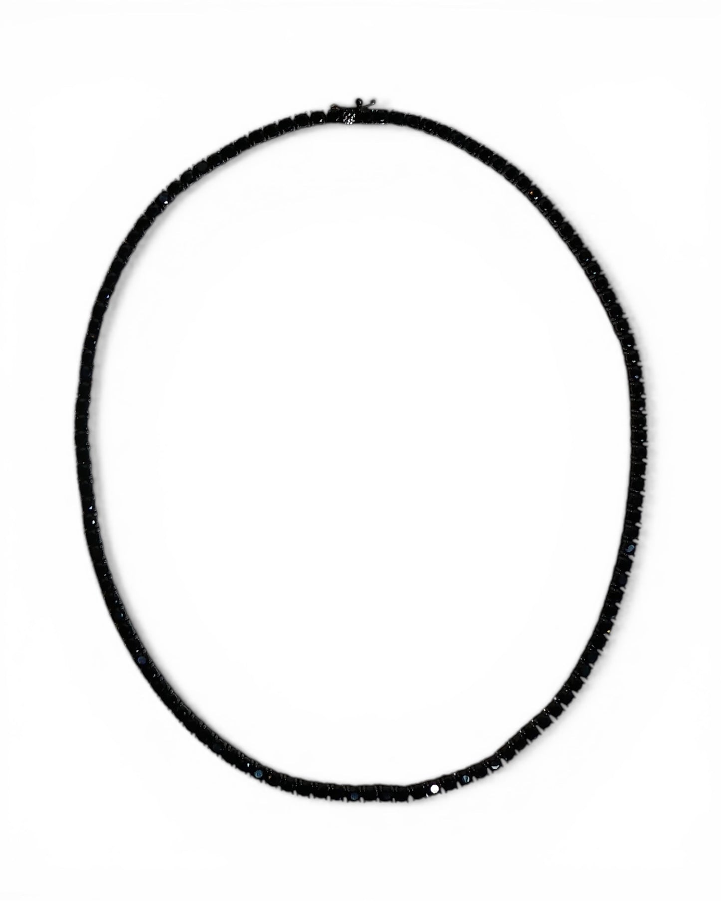 Black Crystal Tennis Necklace
