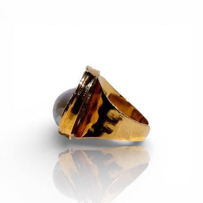 Teardrop Baroque Pearl Ring