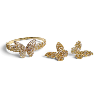 Crystal Butterfly Cuff Bracelet