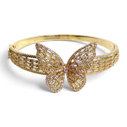 Crystal Butterfly Cuff Bracelet