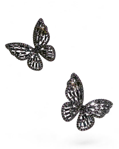 Crystal Butterfly Statement Earrings