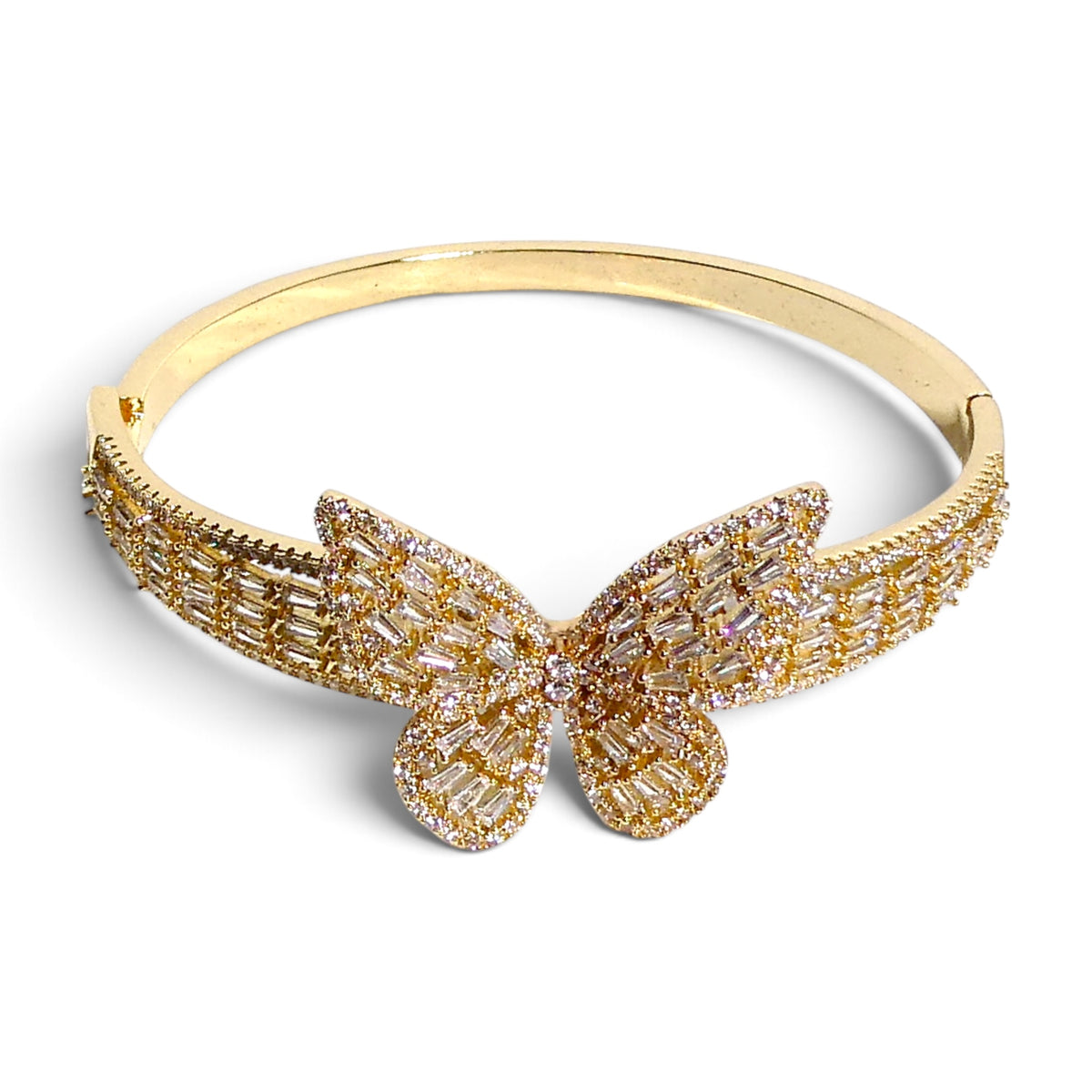 Crystal Butterfly Cuff Bracelet
